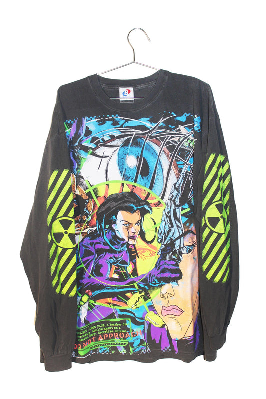 Aeon Flux on Comfort Colors Pepper long sleeve (2X)