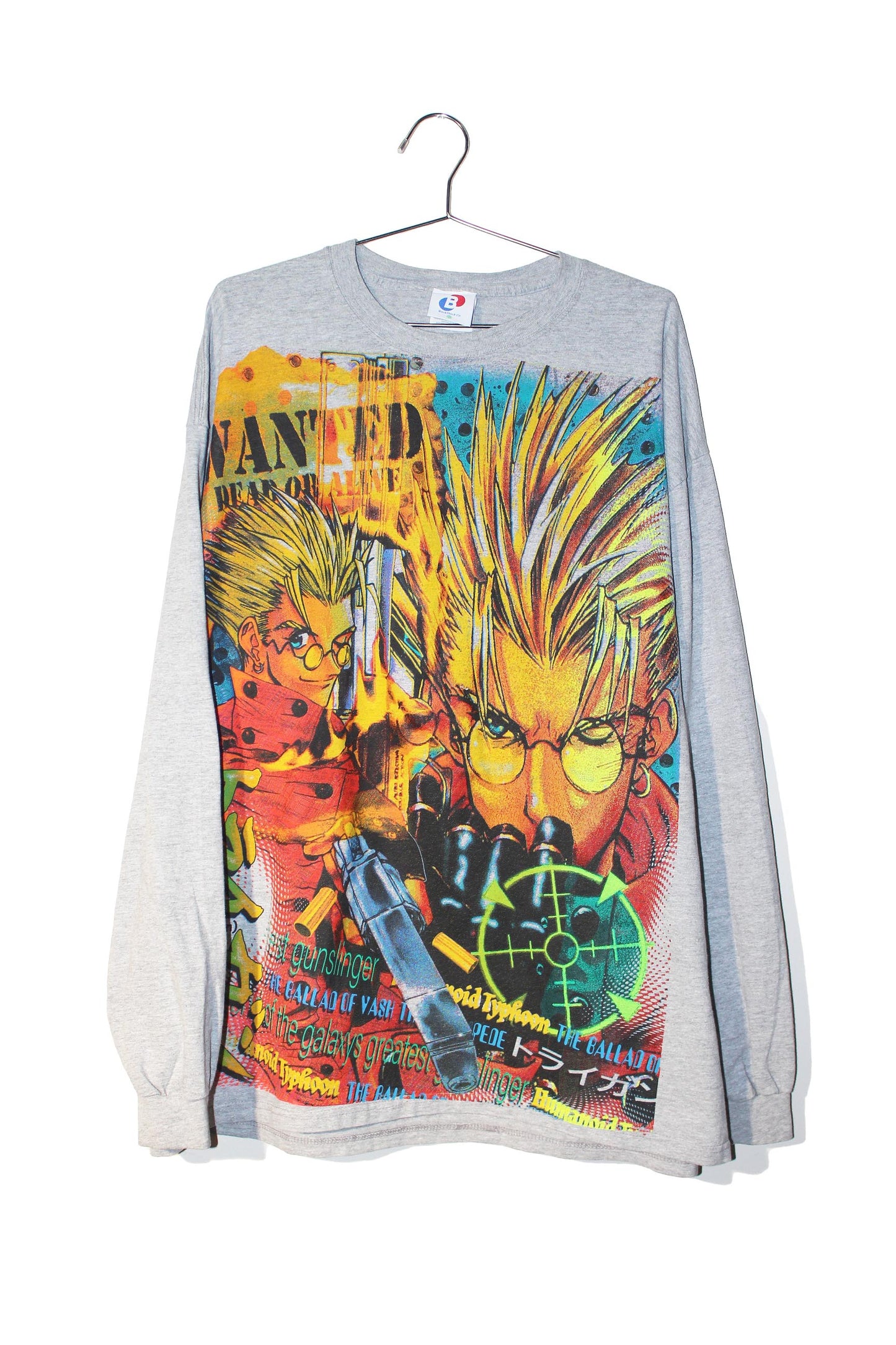 Trigun on vintage Hanes beefy heather gray long sleeve Tee (2X)