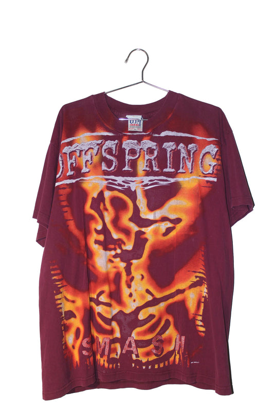 BSC OFFSPRING on 2nd hand up-gear maroon tee (L)
