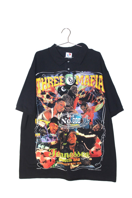 Three 6 Mafia on polo dress tee (poppin' my collar) (XXL)