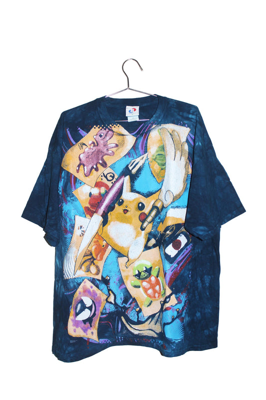 Illustrator Pika on Tye Dye Y2k vintage Gildan Blank  (XXL)