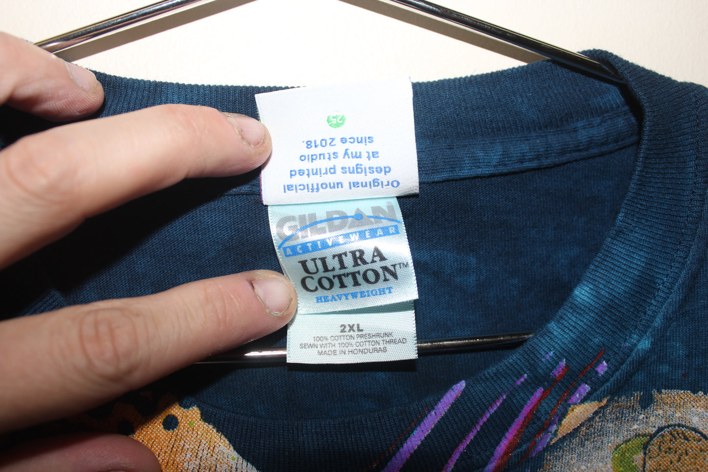 Illustrator Pika on Tye Dye Y2k vintage Gildan Blank  (XXL)