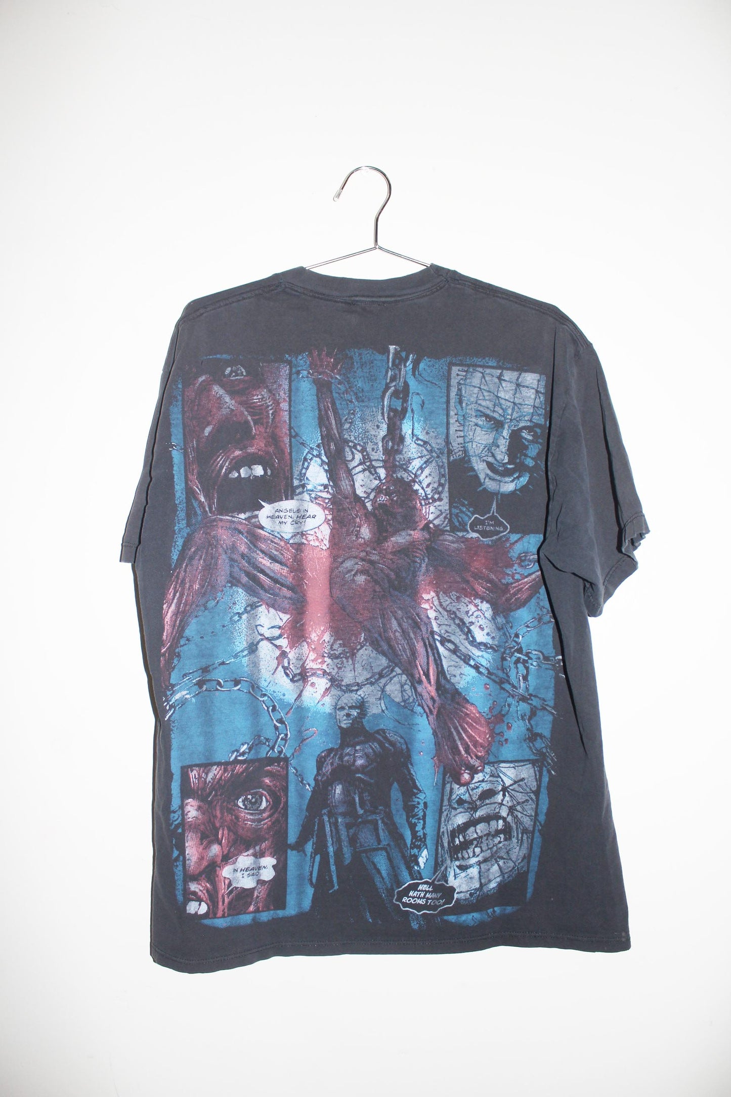 Heavy Distressed Vintage Jerzees Pocket tee (LG)