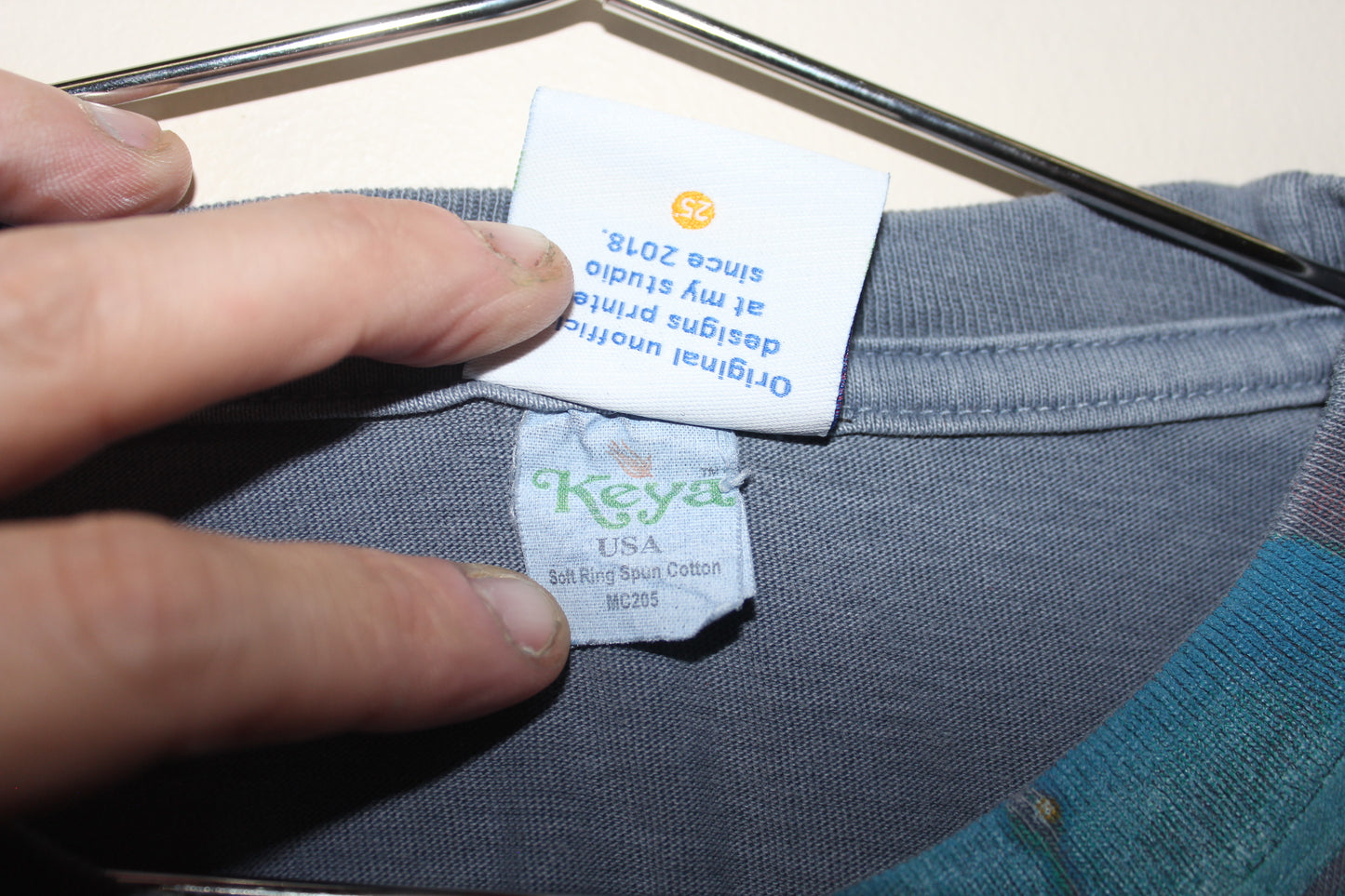 Faded Hellraiser on vintage KEYA tee (XL)