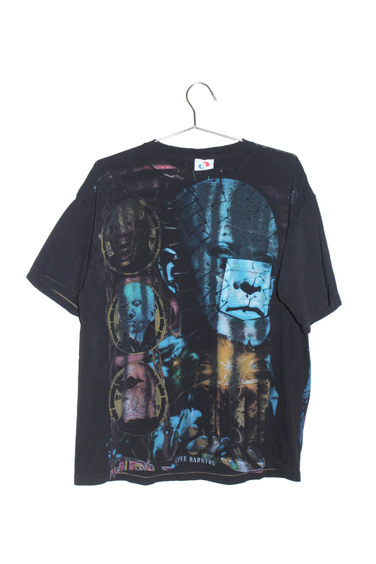 Heavy Distressed Hellrasier on single stitch GAP pocket tee (L)