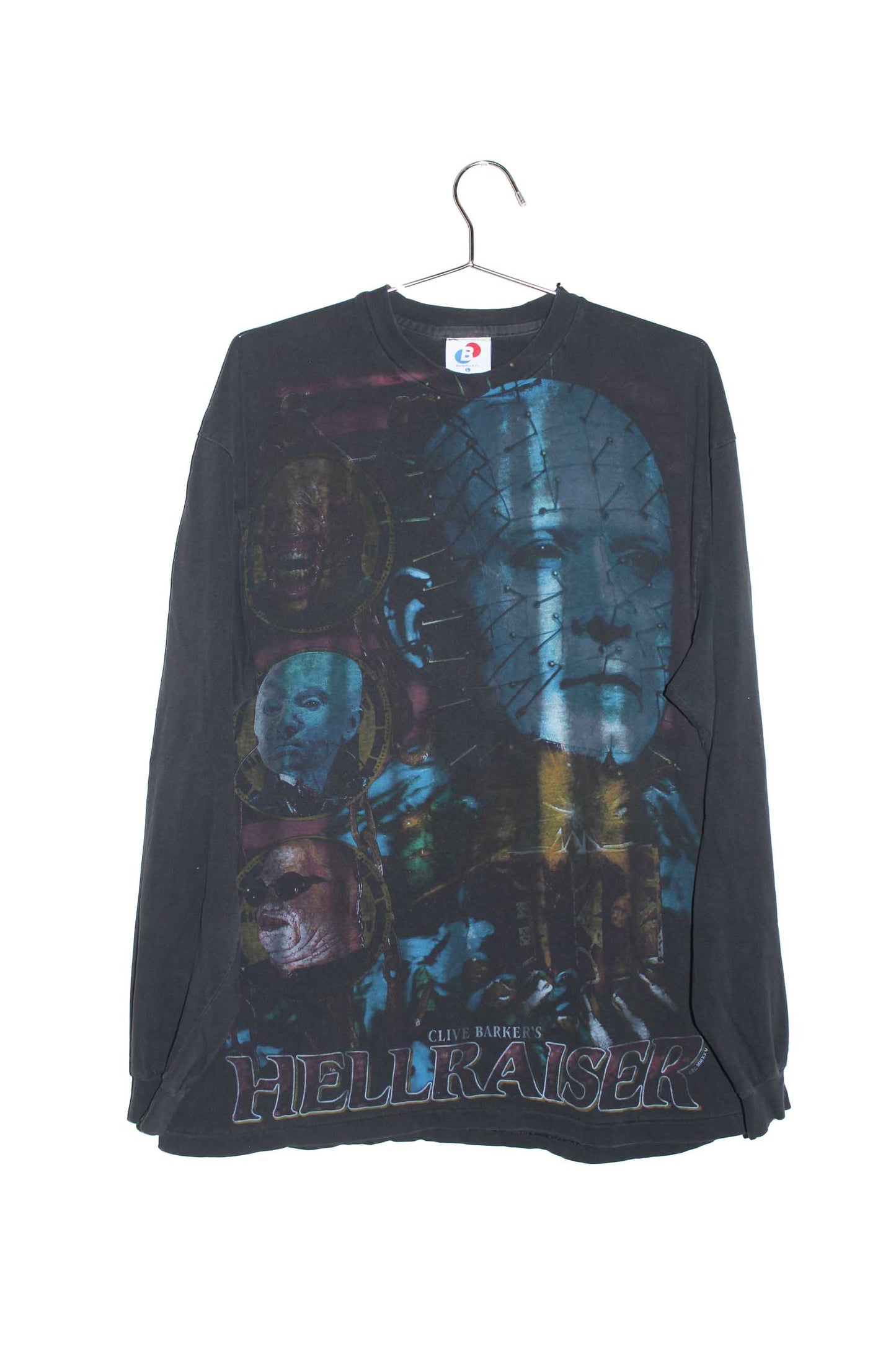 Distressed Hellraiser on Single stitch vintage long sleeve