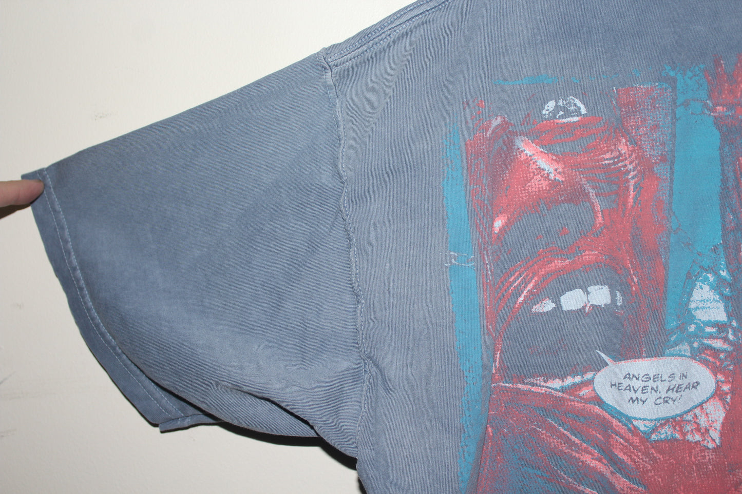 Faded blue Hellraiser on y2k Jerzees  (XL)