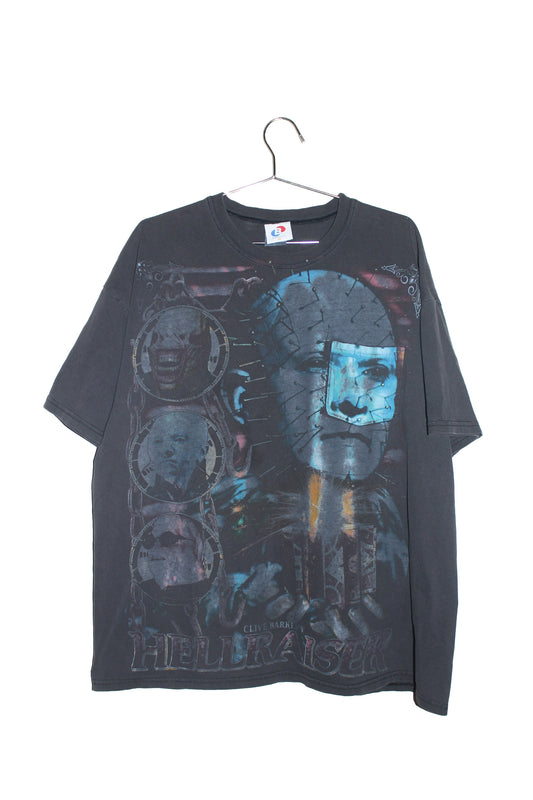 Distressed Hellraiser on vintage Hanes pocket tee (XL)
