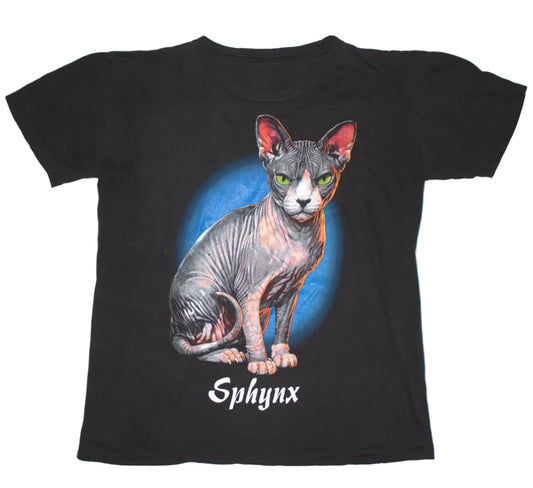 Sphynx Cat Tee on vintage Tee (M)