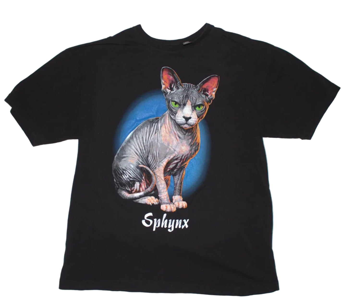Sphynx Cat Tee on Liz Claiborne vintage Tee (M)