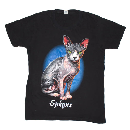 Sphynx Cat Tee on vintage Jockey Single stitch shirt (M)