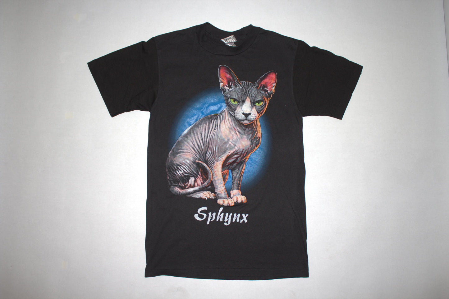 Sphynx Cat Tee on Onieta 50/50 single stitch shirt (S)
