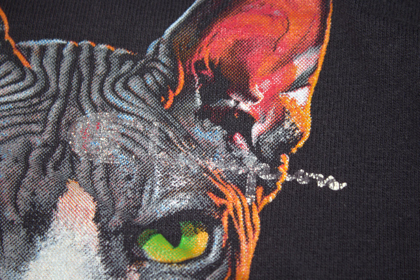Sphynx Cat Tee on vintage Champion single stitch shirt (M)