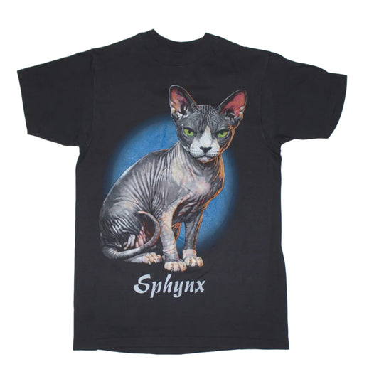 Sphynx Cat Tee on Hanes 50/50 single stitch vintage shirt (M)