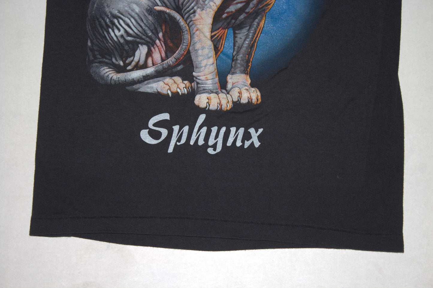 Sphynx Cat Tee on Hanes 50/50 single stitch vintage shirt (M)