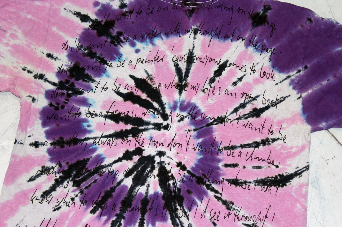 BSC PHISH Mashup print on vintage tie dye t-shirt (L)