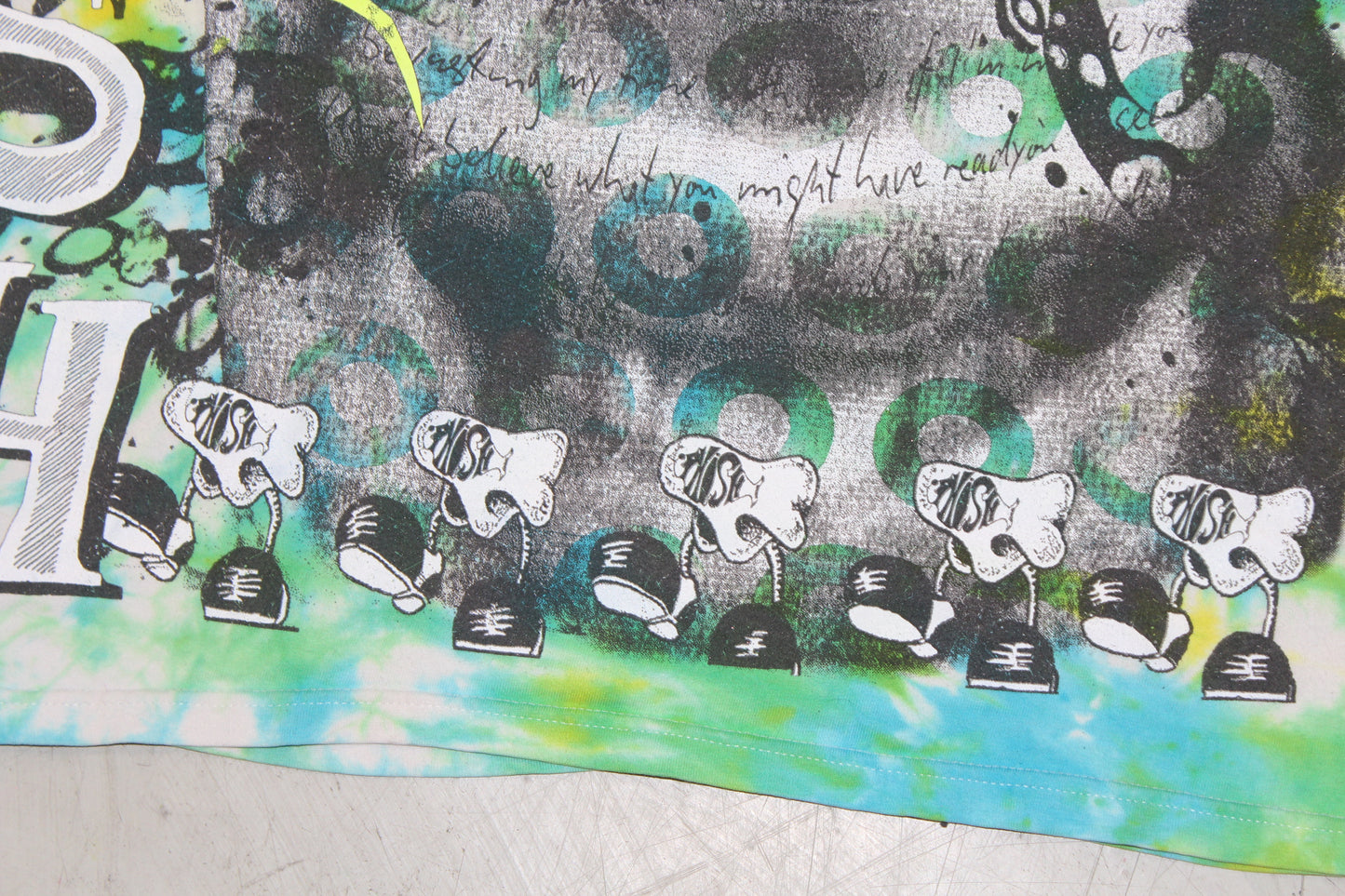 BSC PHISH Mashup print on vintage Hanes Beefy tee tie dye t-shirt (XXL)
