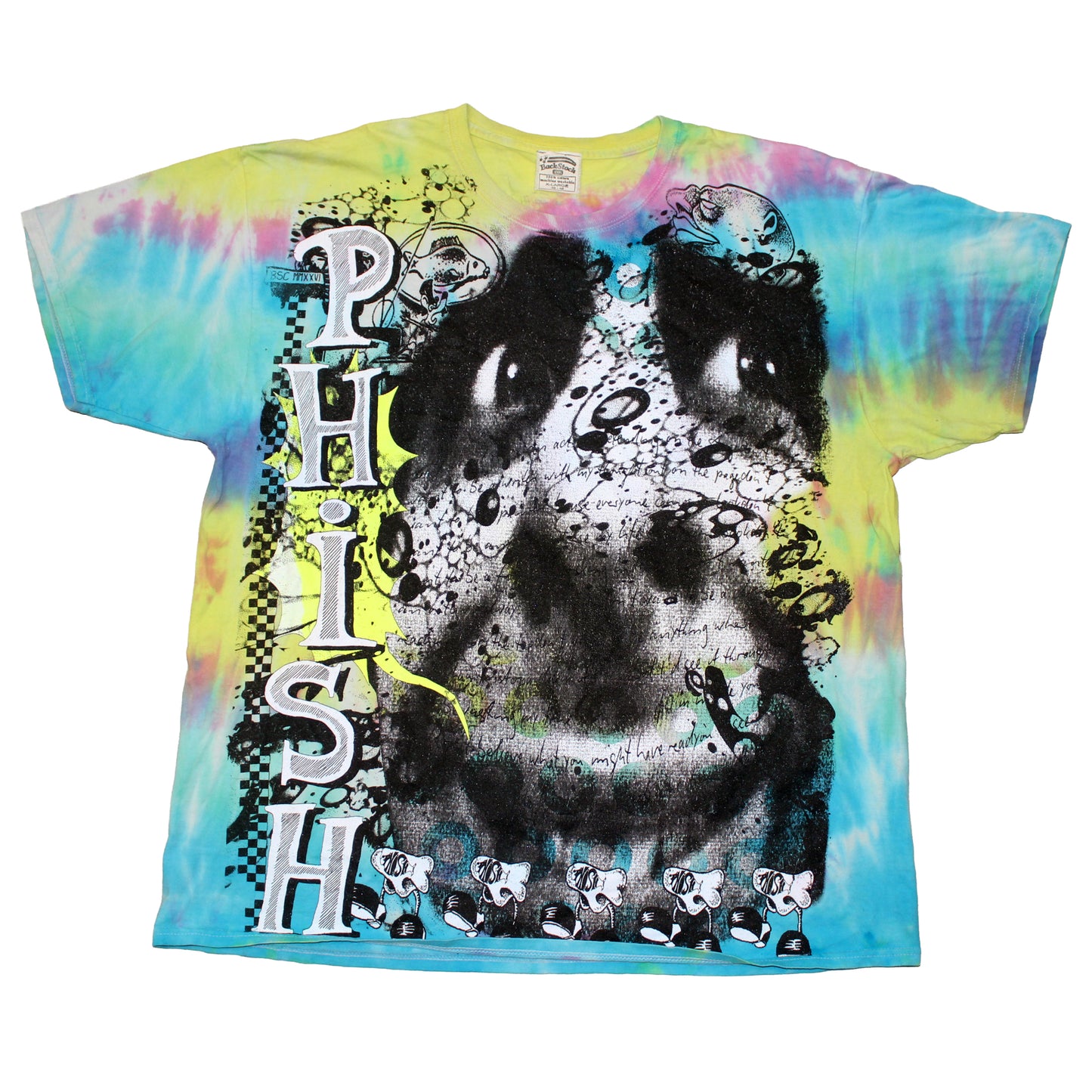 BSC PHISH Mashup print on Hanes tie dye t-shirt (XL)