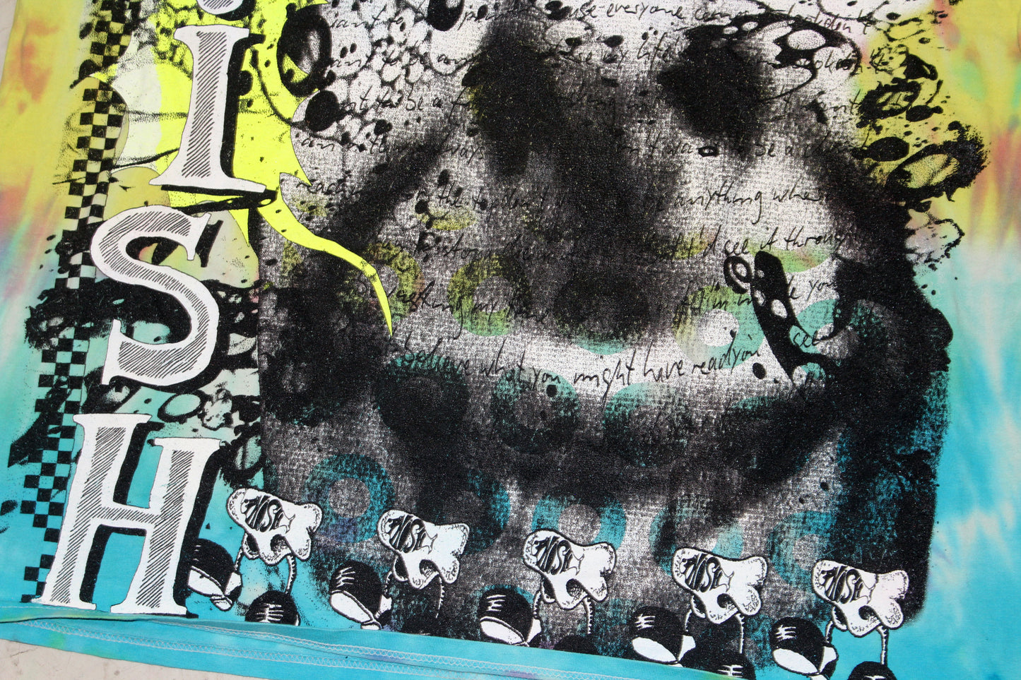 BSC PHISH Mashup print on Hanes tie dye t-shirt (XL)