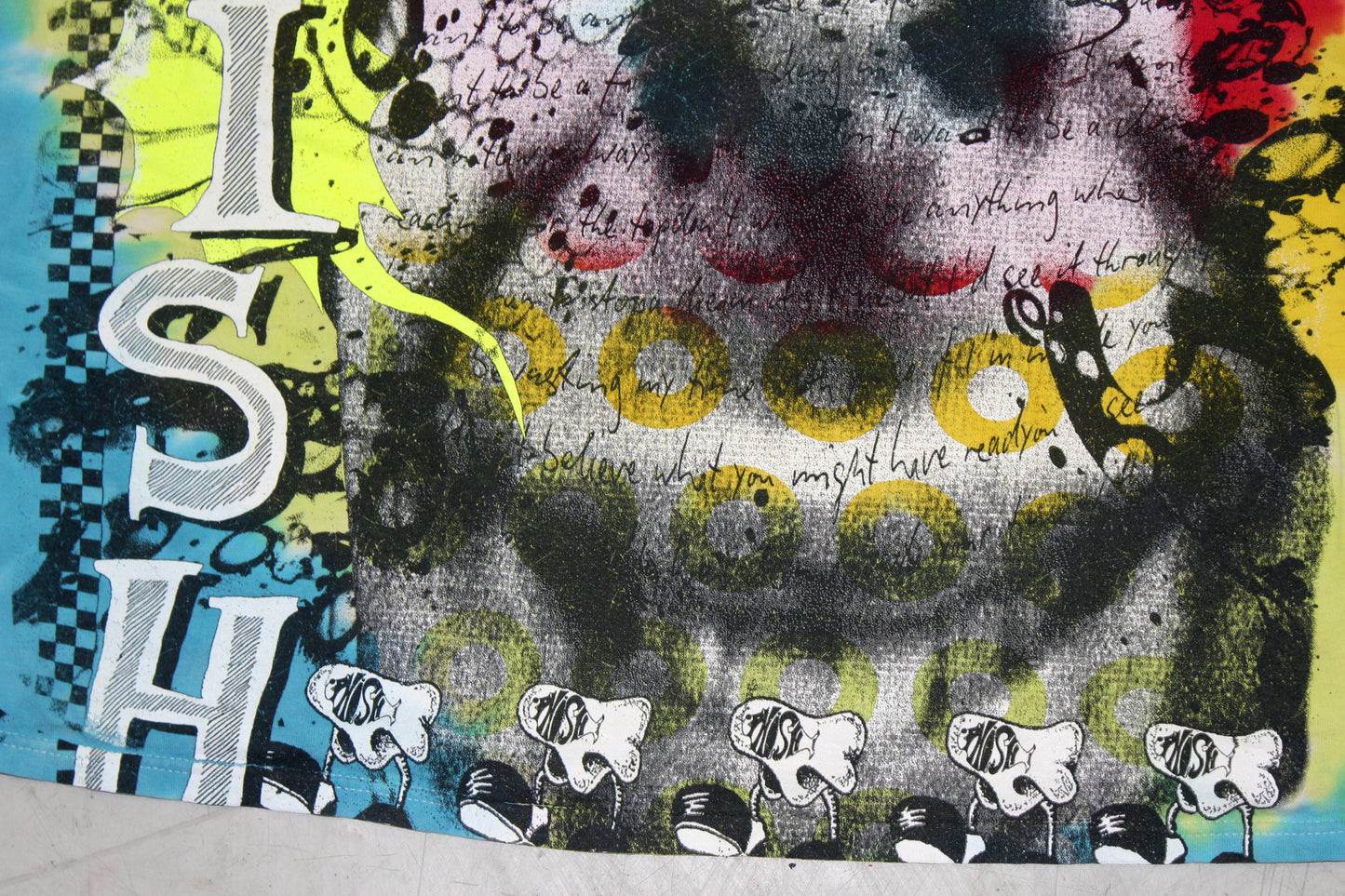 BSC PHISH Mashup print on vintage FREEZE tie dye t-shirt (L)