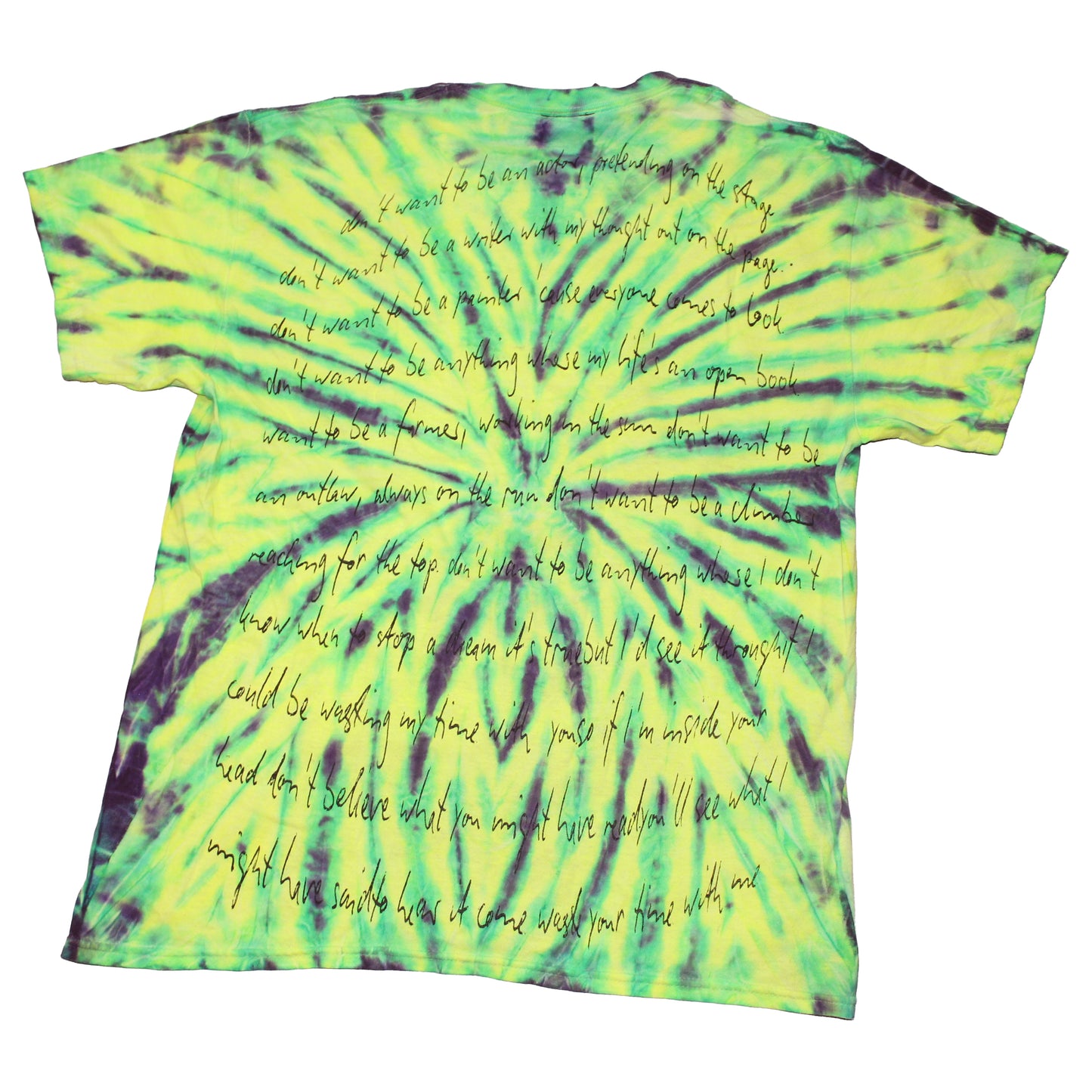 BSC PHISH Mashup print on Colortone Neon tie dye t-shirt (L)