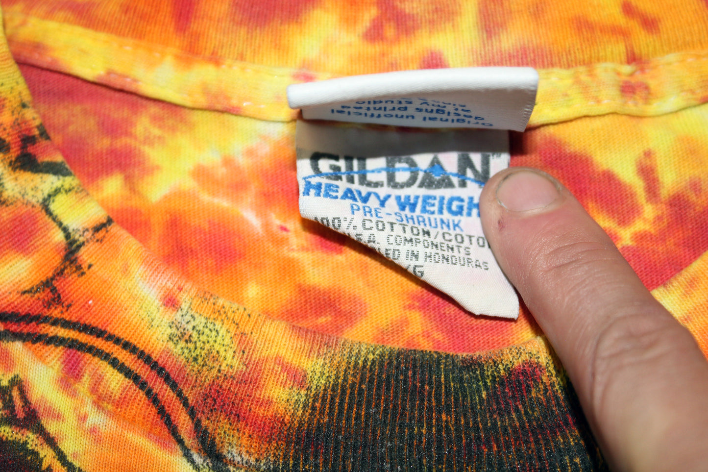 BSC PHISH Mashup print on vintage 90's Gildan tie dye t-shirt (L)