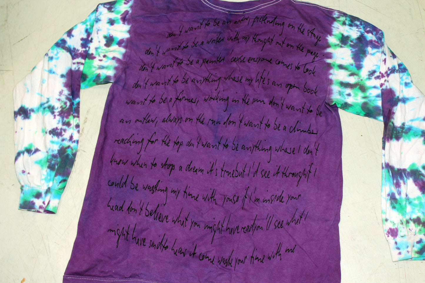 BSC PHISH Mashup print on vintage mid 00's tie dye t-shirt (L)