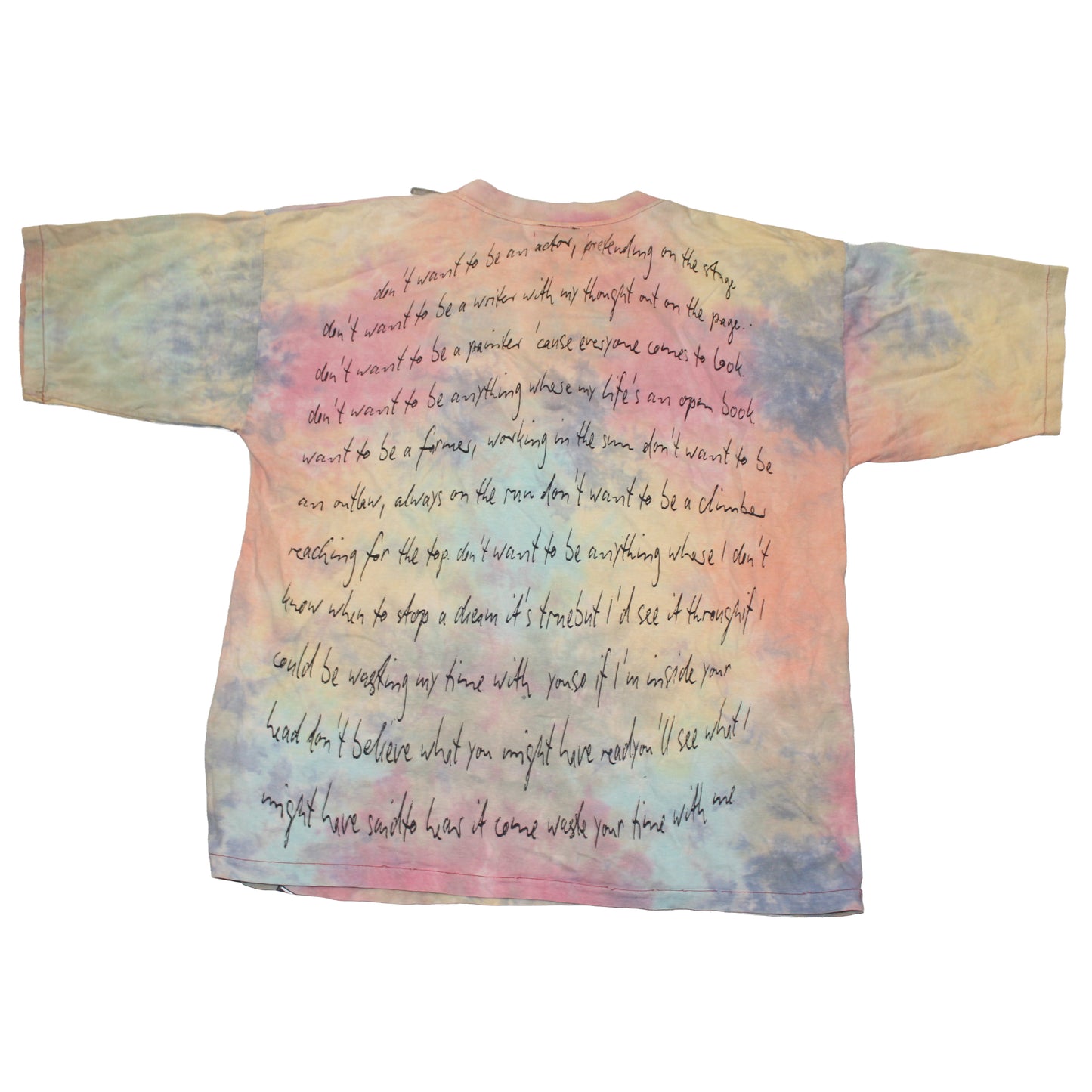 BSC PHISH Mashup print on vintage permit pastel tie dye t-shirt (L)