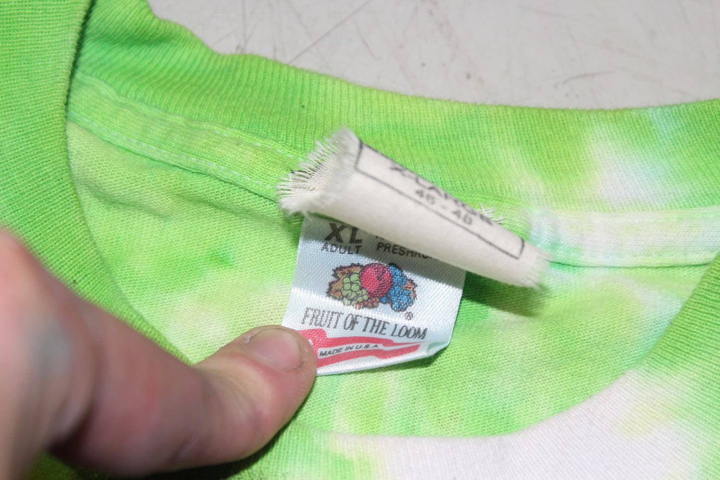 BSC PHISH Mashup print on vintage F.O.T.L Long Sleeve singe stitch tie dye t-shirt (XL)