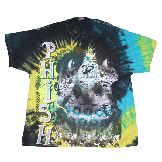 BSC PHISH Mashup print on vintage mid 00's tie dye t-shirt (XXL)
