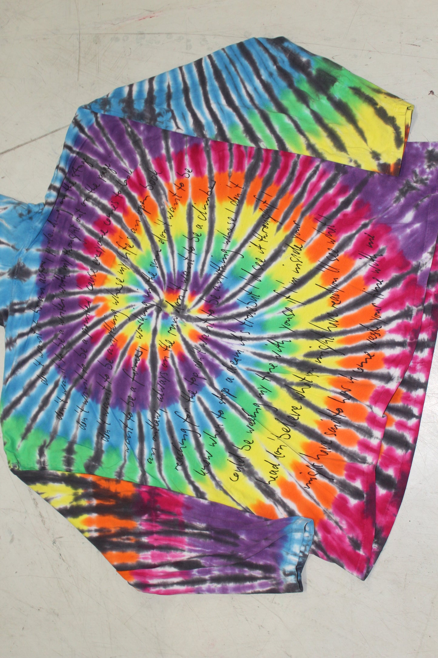 BSC PHISH Mashup print on vintage Dharma tie dye hoodie long sleeve shirt (XL)