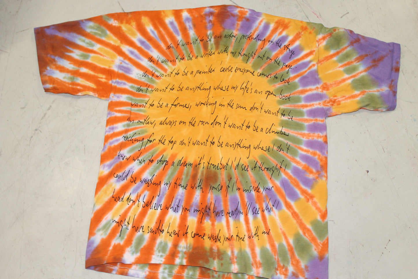 BSC PHISH Mashup print on vintage ALORE single stitch tie dye t-shirt (XXL)