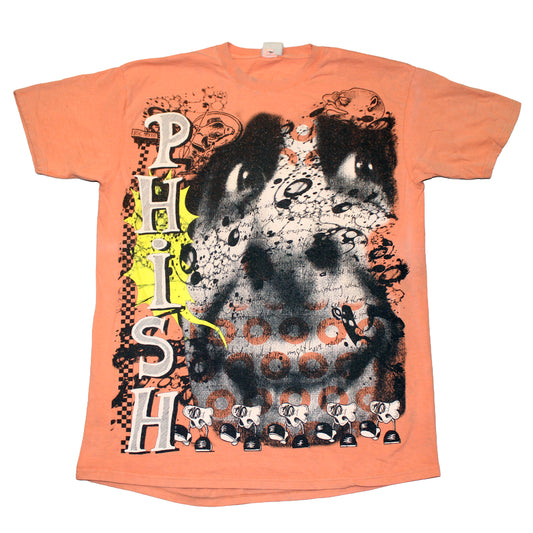 BSC PHISH Mashup print on vintage Delta Orange Cream t-shirt (XL)