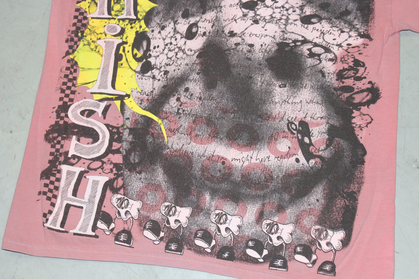 BSC PHISH Mashup print on vintage soft KEYA washed Salmon t-shirt (XL)