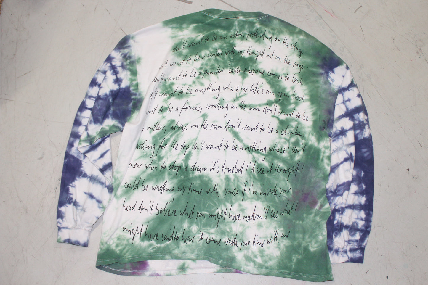 BSC PHISH Mashup print on vintage Hanes Beefy tie dye long sleeve t-shirt (XL)