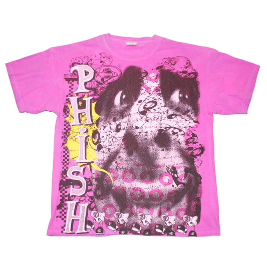 BSC PHISH Mashup print on vintage Pink  t-shirt (XL)