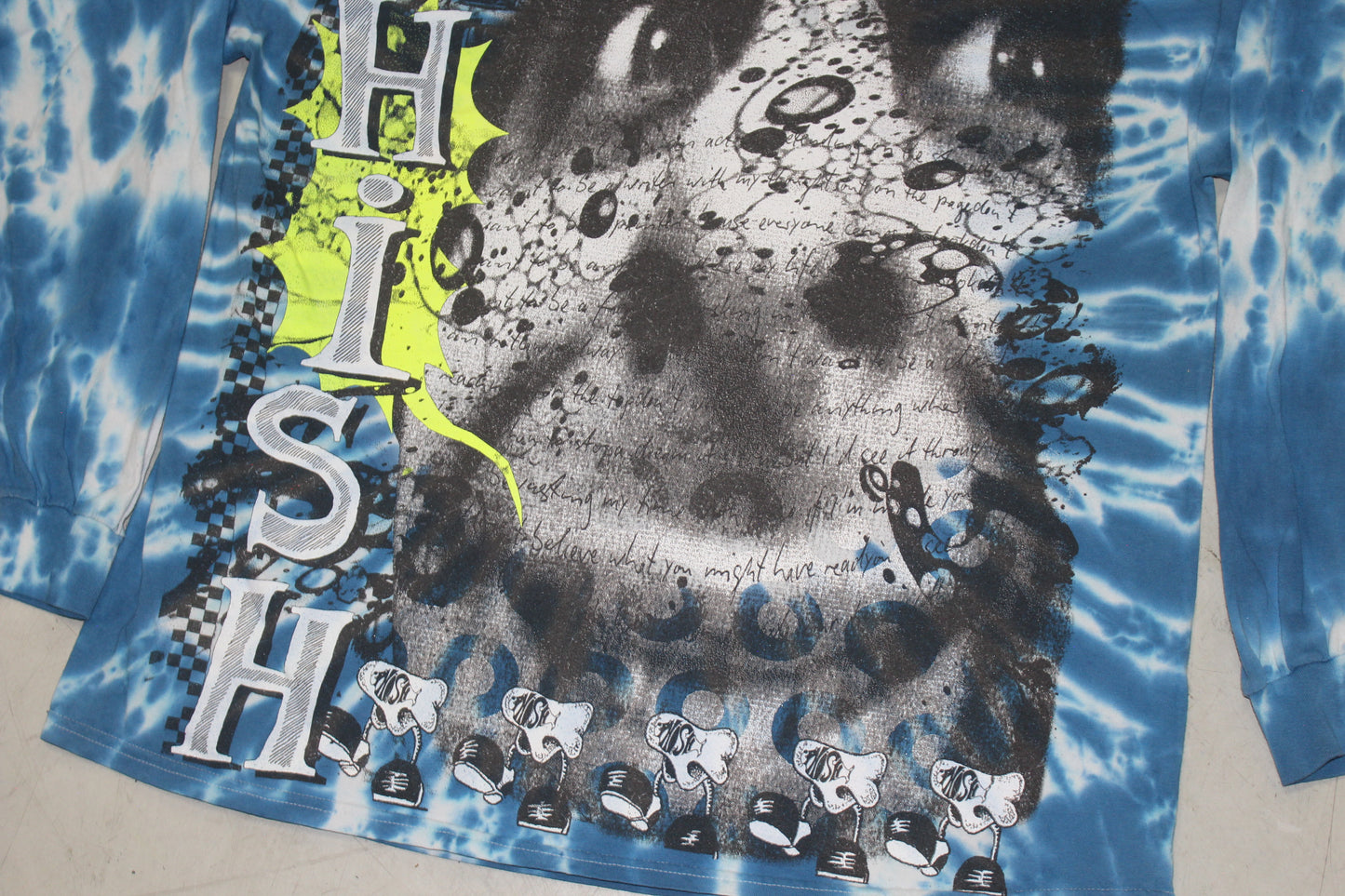 BSC PHISH Mashup print on vintage mid 00's tie dye long sleeve t-shirt (XXL)