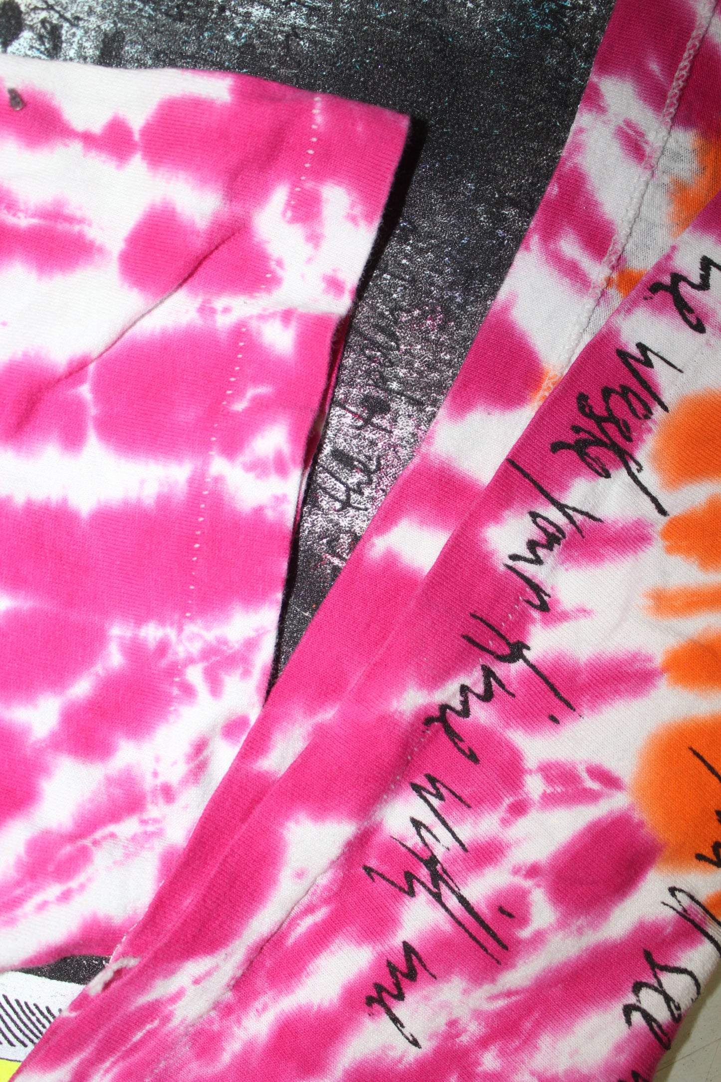 BSC PHISH Mashup print on vintage 90's era  F.O.T.L tie dye single stitch t-shirt (XL)