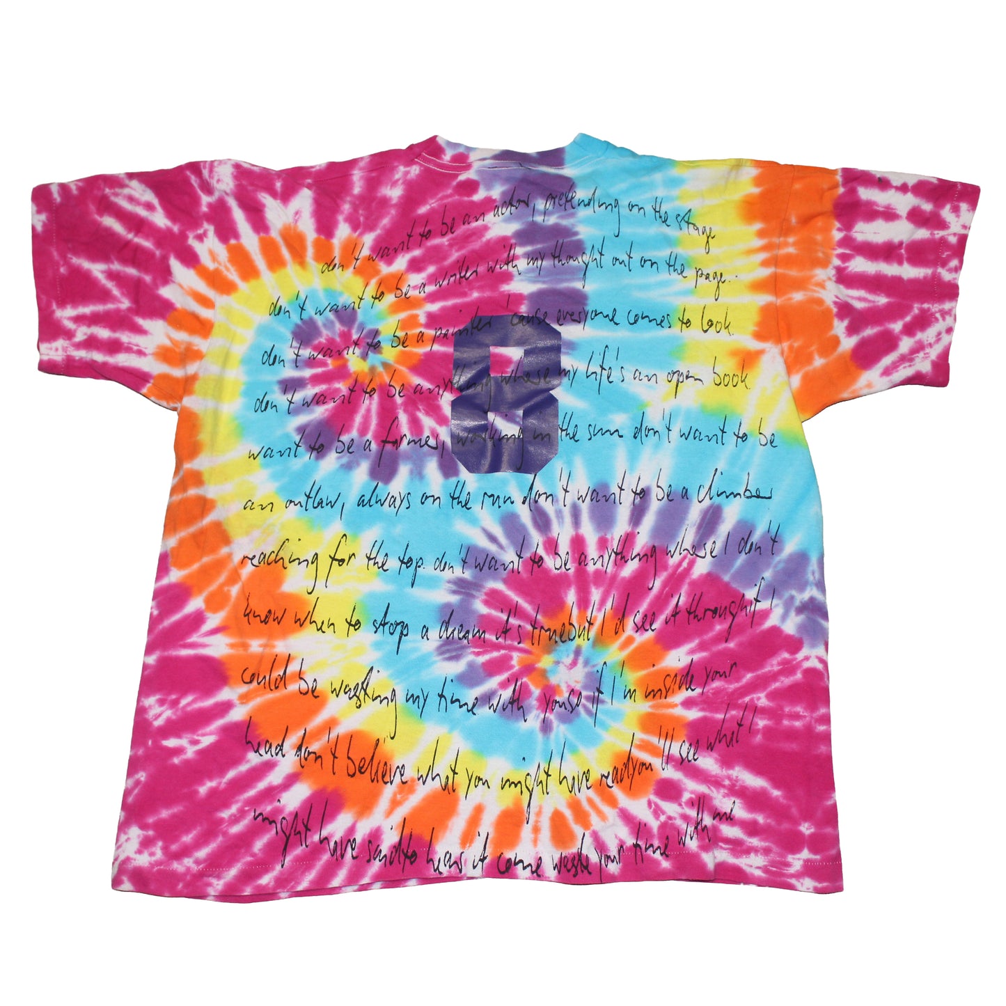 BSC PHISH Mashup print on vintage 90's era  F.O.T.L tie dye single stitch t-shirt (XL)