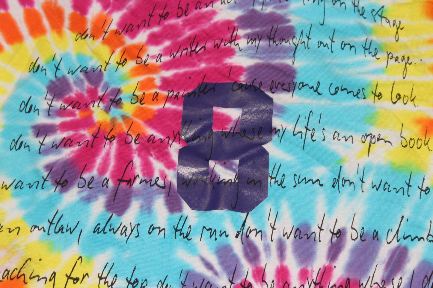 BSC PHISH Mashup print on vintage 90's era  F.O.T.L tie dye single stitch t-shirt (XL)