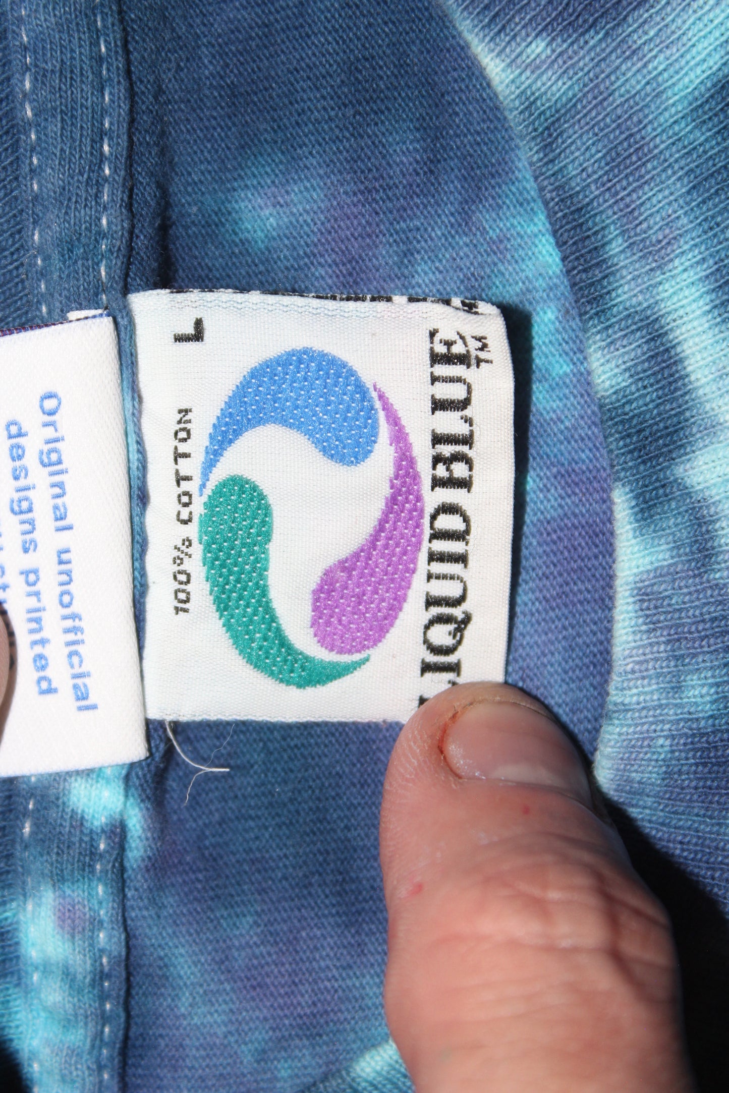 BSC PHISH Mashup print on vintage Liquid Blue SIngle Stitch tie dye t-shirt (L)