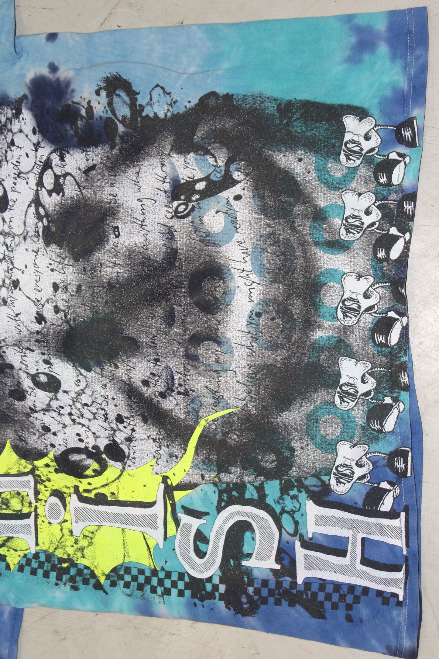 BSC PHISH Mashup print on vintage FREEZE tie dye t-shirt (XL)