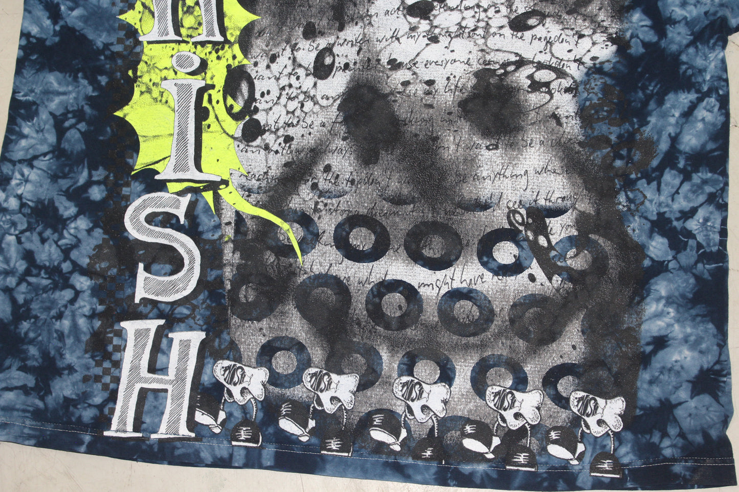BSC PHISH Mashup print on vintage Murina tie dye t-shirt (3X)