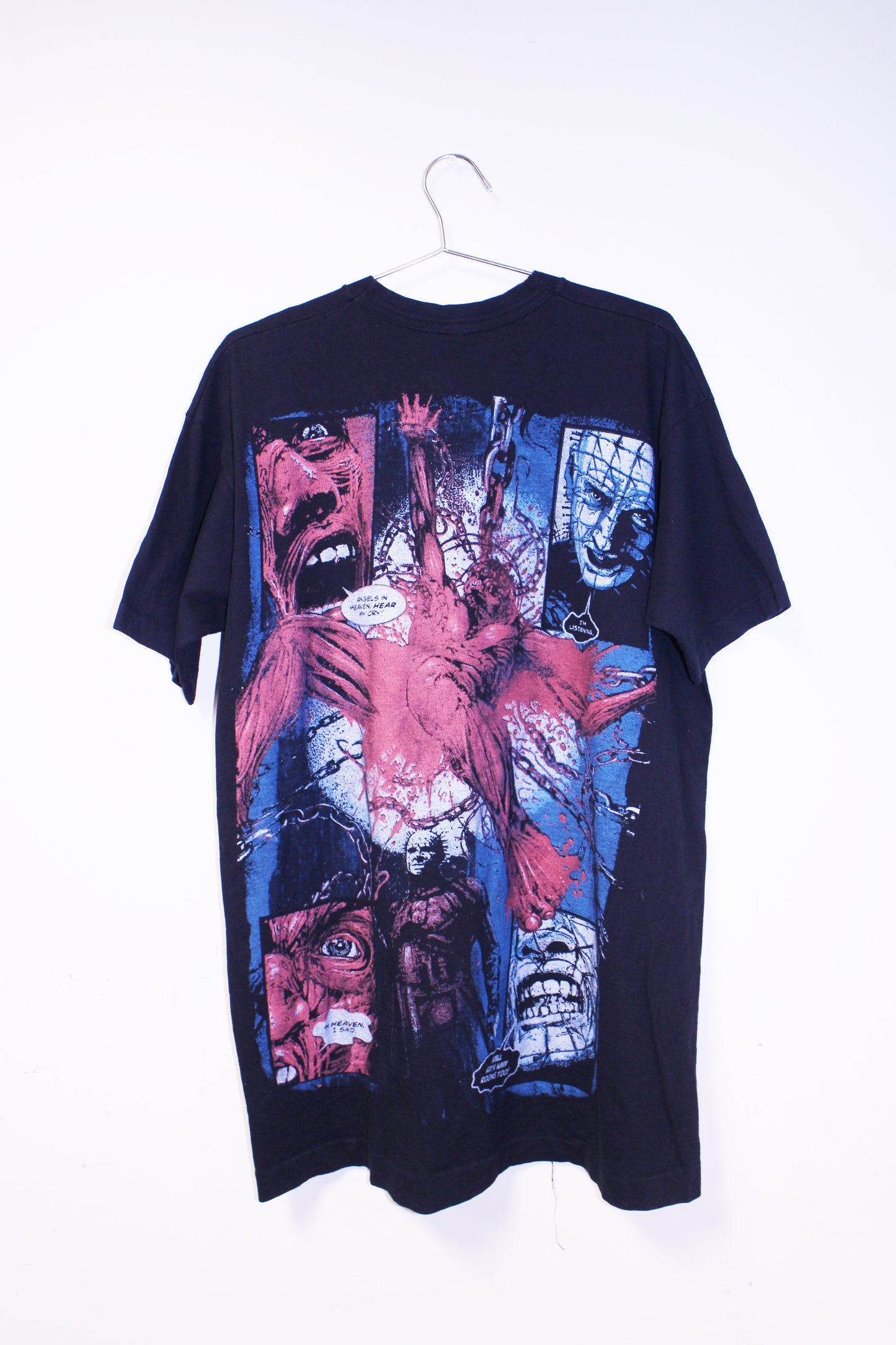 Hellraiser on FOTL single stitch blank distressed print BSC shirt (XL)