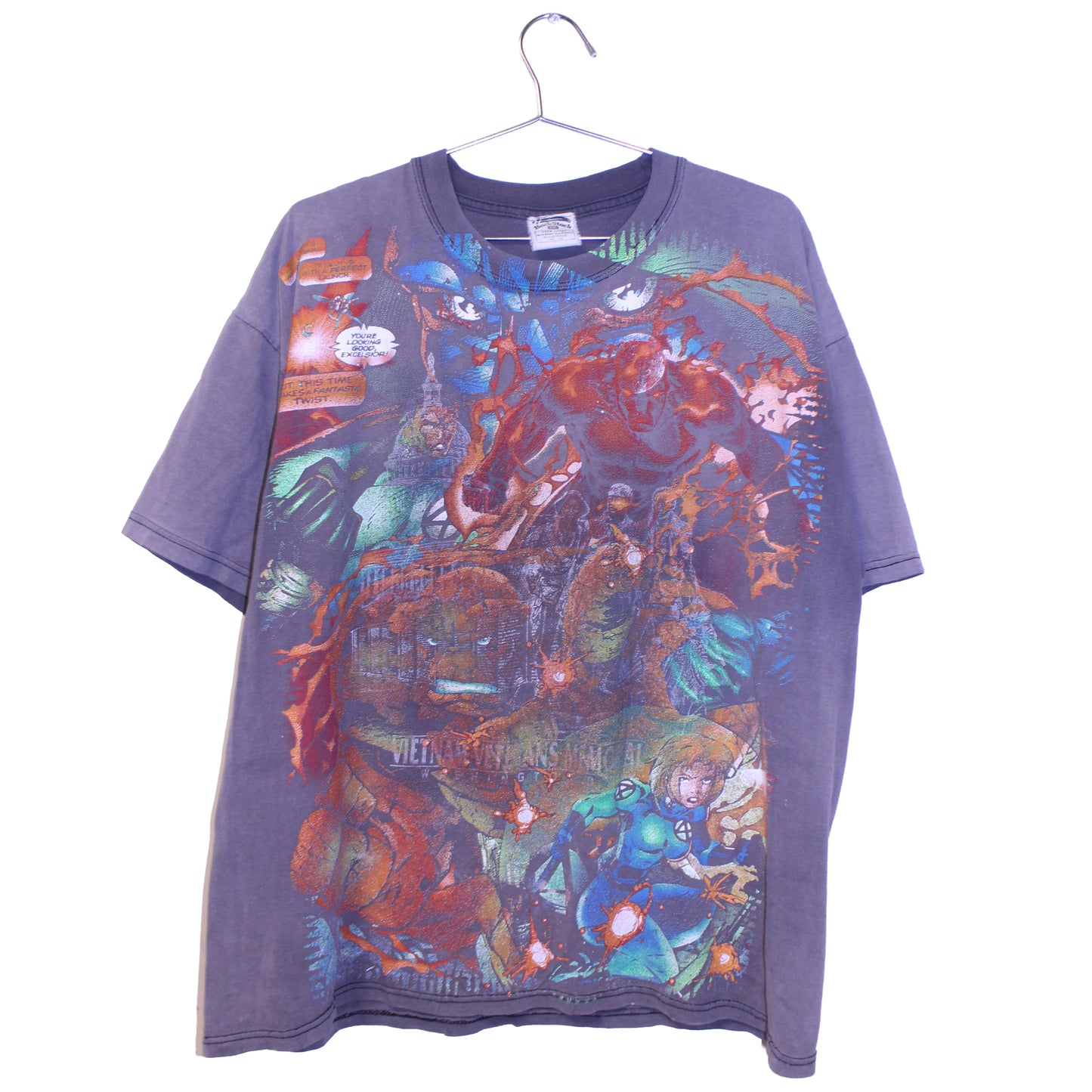 F4 on faded war memorial overprint BSC shirt (XL)