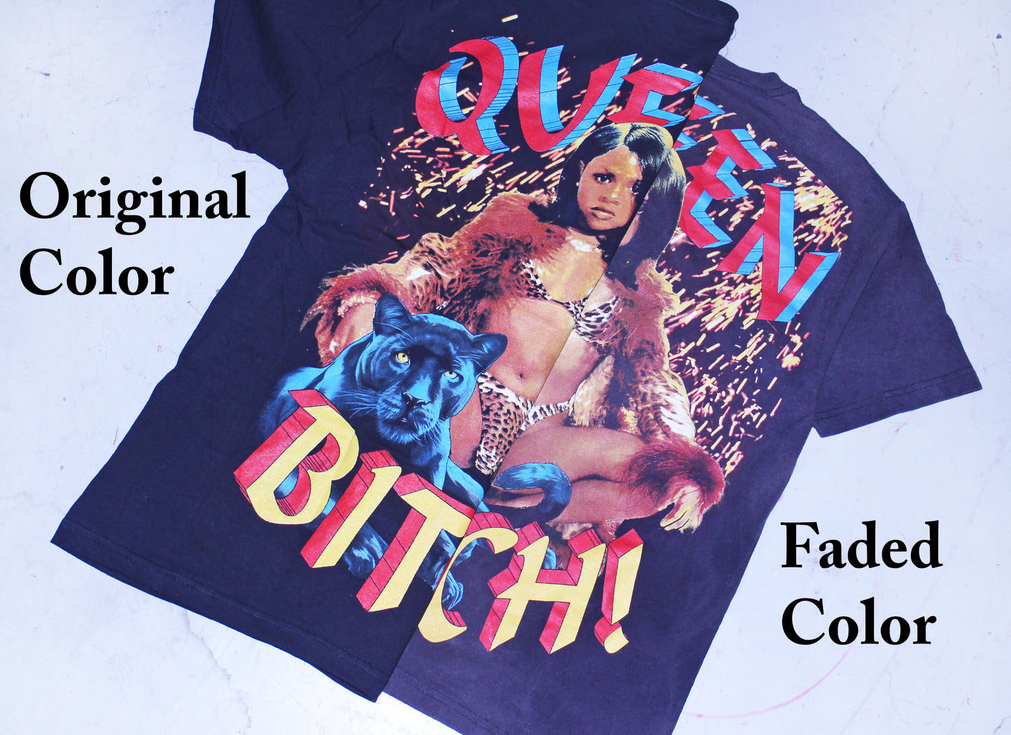 Faded Lil' Kim 'Queen Bitch' Orig. fan art Faded BSC tee