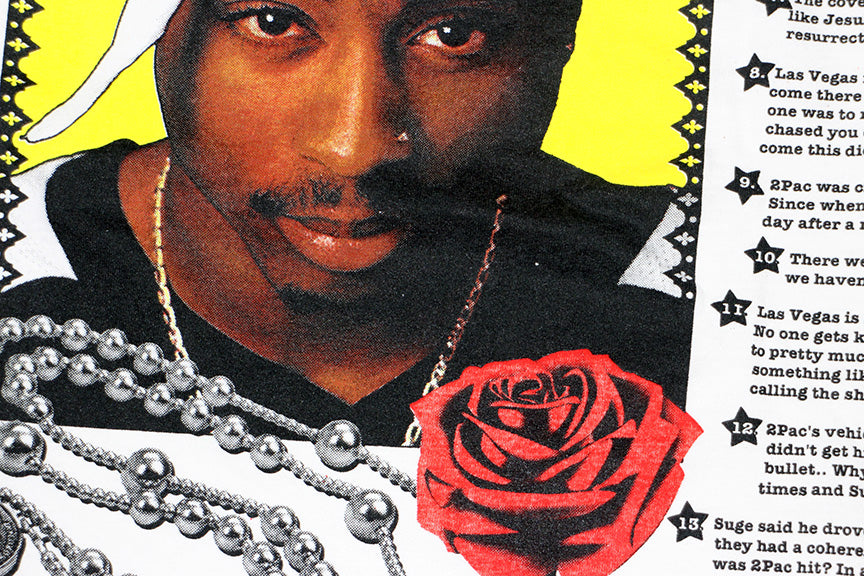 Pac LIVES! 18 Reasons by Chuck D Conspiracies #2 Orig. fan art tee