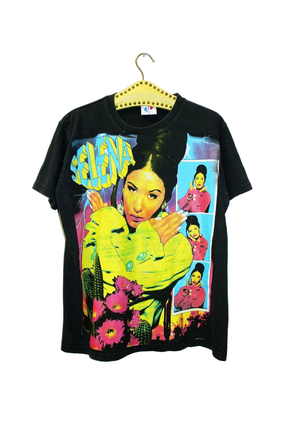 Faded Selena on 2nd hand well worn Skyland shirt (M)