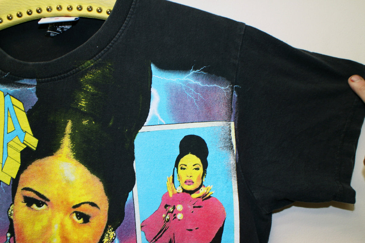 Faded Selena on 2nd hand well worn Skyland shirt (M)