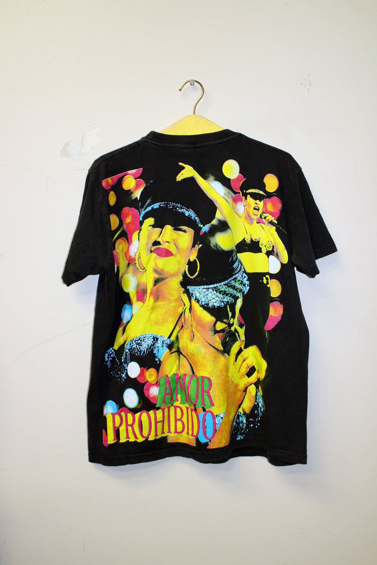 Faded Selena on 2nd hand well worn Skyland shirt (M)